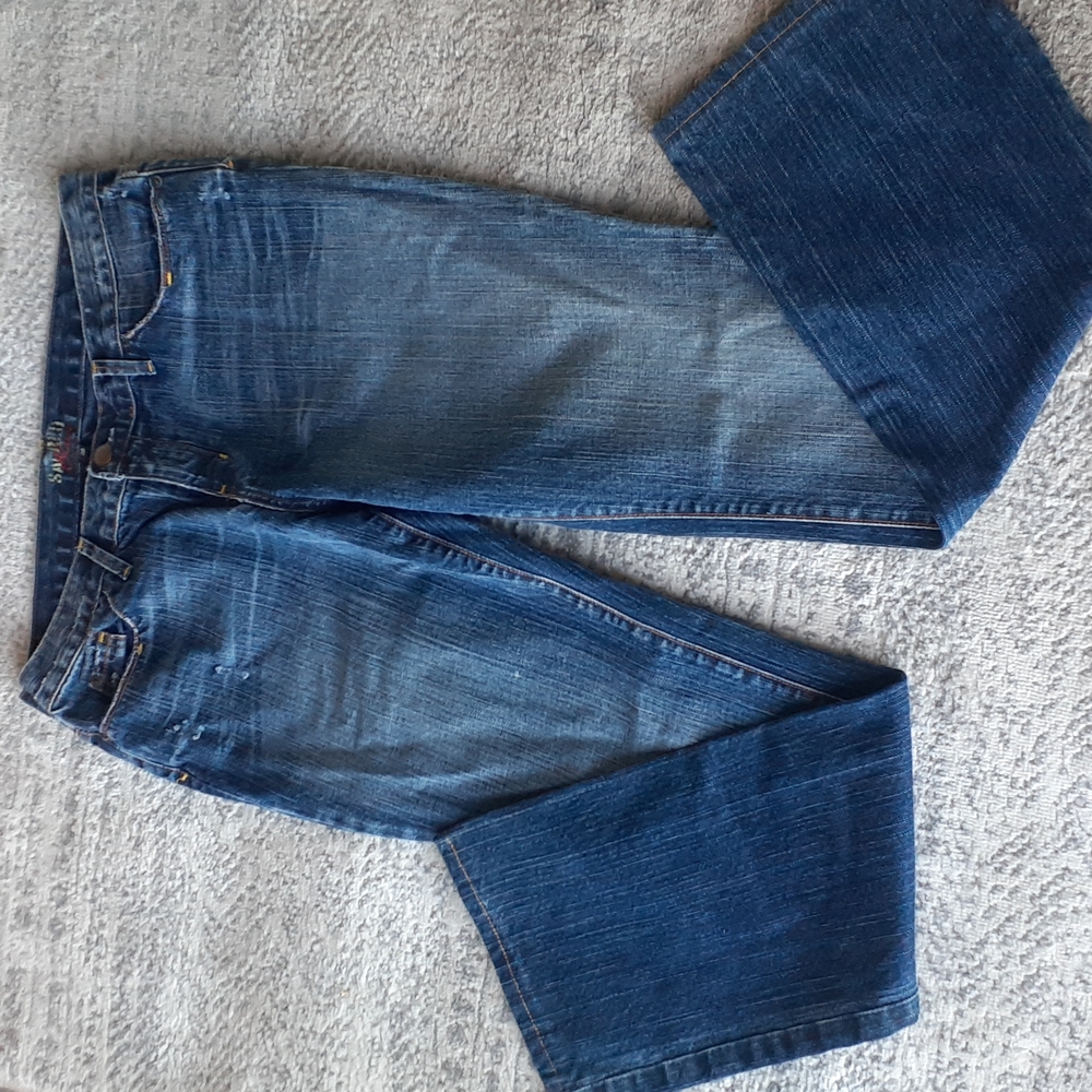 Sacred Blue Denim Jean size 30 Pants Distressed   Boot cut - Picture 10 of 10